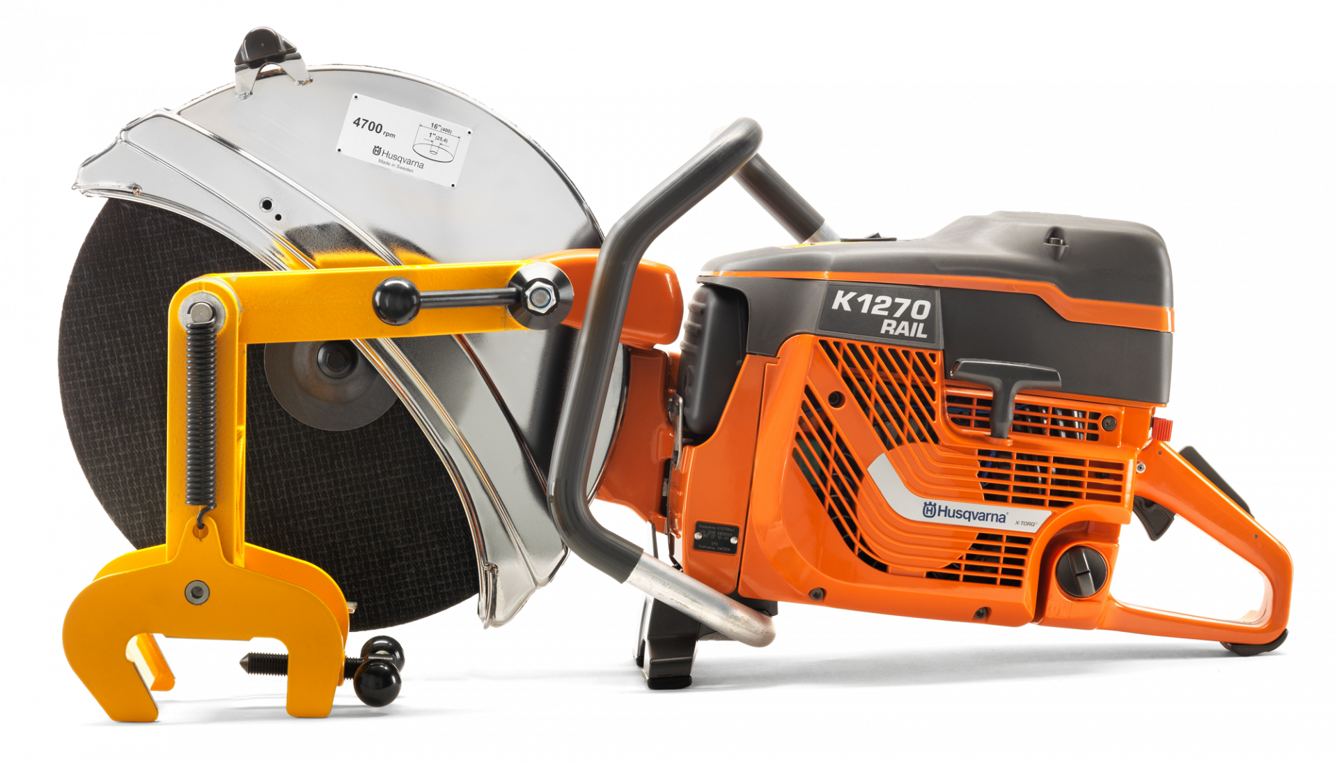 Husqvarna K 1270 RAIL benzinmotoros sínvágó gép, Ø 350 mm + RA 10 S sínvágó feltét termék fő termékképe